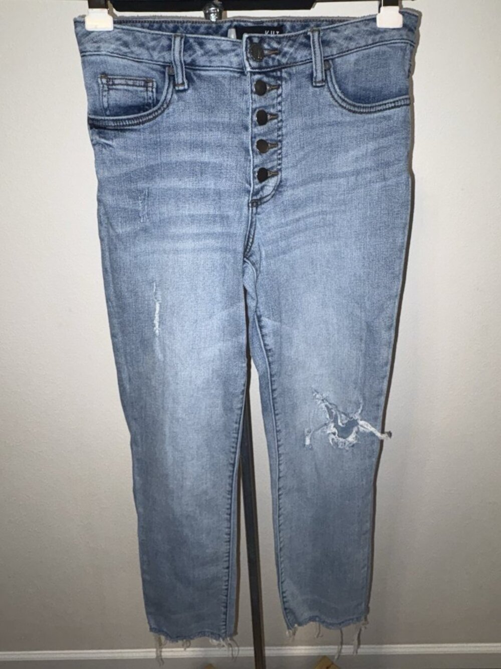 Kut from the Kloth Women's Straight Ankle Jeans Size 6 Button Fly - Picture 1 of 12
